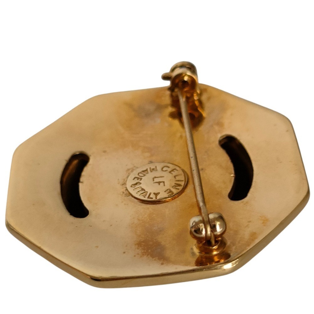 CELINE Vintage Gold Brooch - Picture 5 of 6